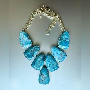 Kendra Scott Harlow Blue Apatite and Gold Retired and Rare *NEW*